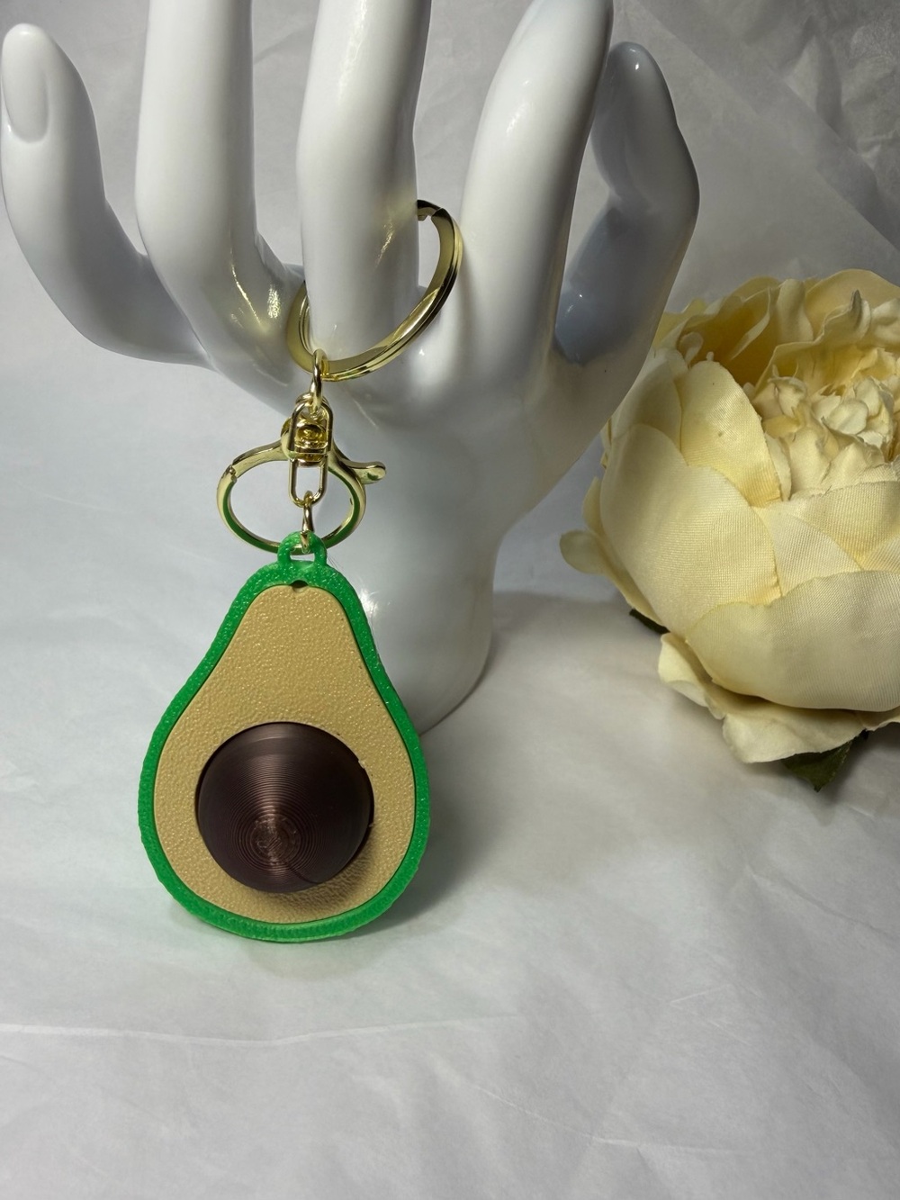Avocado Fidget Clicker— Keychain Keyring